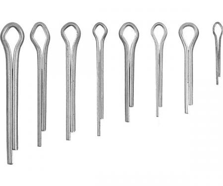 Cotter Pin Set - Plain Steel - 163 Pieces
