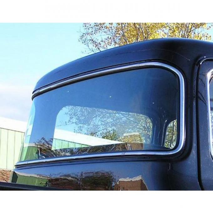 Rear glass, big back curved glass laminated - 1956 Ford Truck, F-series - Clear