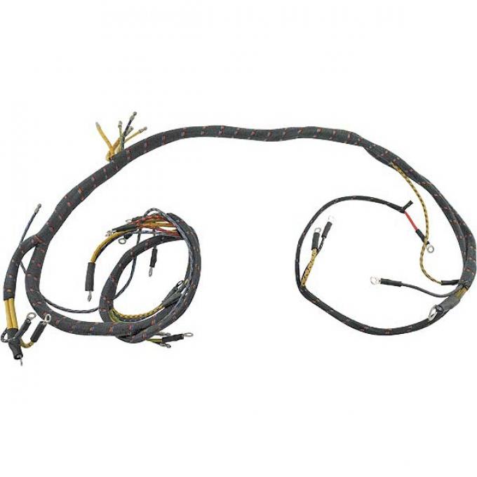 Cowl Dash Wiring Harness - 2 Brush Generator - With VoltageRegulator & Voltage Gauge - Ford Pickup & Panel Truck