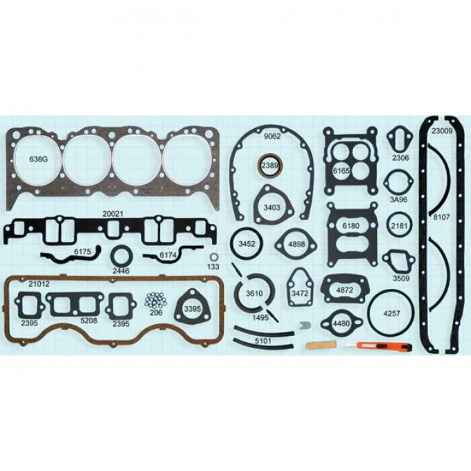 Chevy Truck Engine Gasket Set, 348 V8, 1958-1965