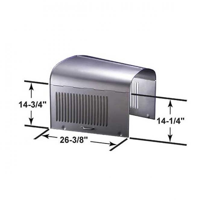 Model T Ford Hood - Steel - Pressed Steel Handles - 18 Louver Side Panels - Passenger Car And TT Truck
