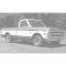 Chevy Truck Fender Molding, Upper, Front, Custom Sport, 1969-1972