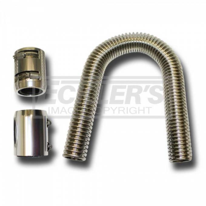 Chevy Or GMC Truck Radiator Hose Kit, Chrome Plated Stainless Steel, 12", 1947-1988