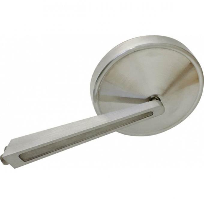 Outside Mirror - Left - Round - Aluminum