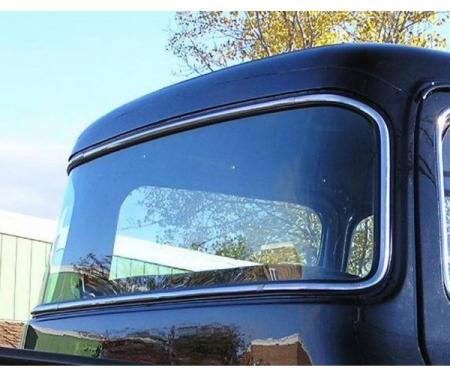 Rear glass, big back curved glass laminated - 1956 Ford Truck, F-series - Clear