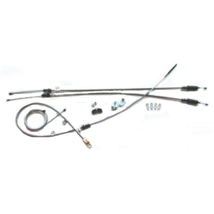 Chevy Truck Parking & Emergency Brake Cable Set, Long Bed, TH400, 1969-1972