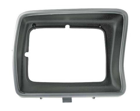 Ford Pickup Truck Headlight Door - Argent & Black - Right -Rectangular Headlight - F100 Thru F350
