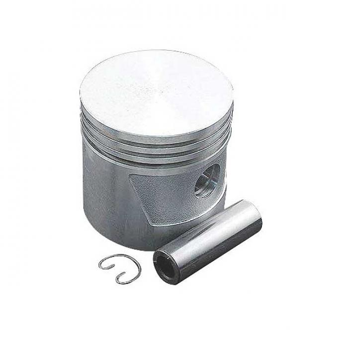 Piston Set With Fitted Pins - Aluminum - 3 Ring Type - 3.875 Bore - 4 Cylinder Ford Model B - Choose Your Size