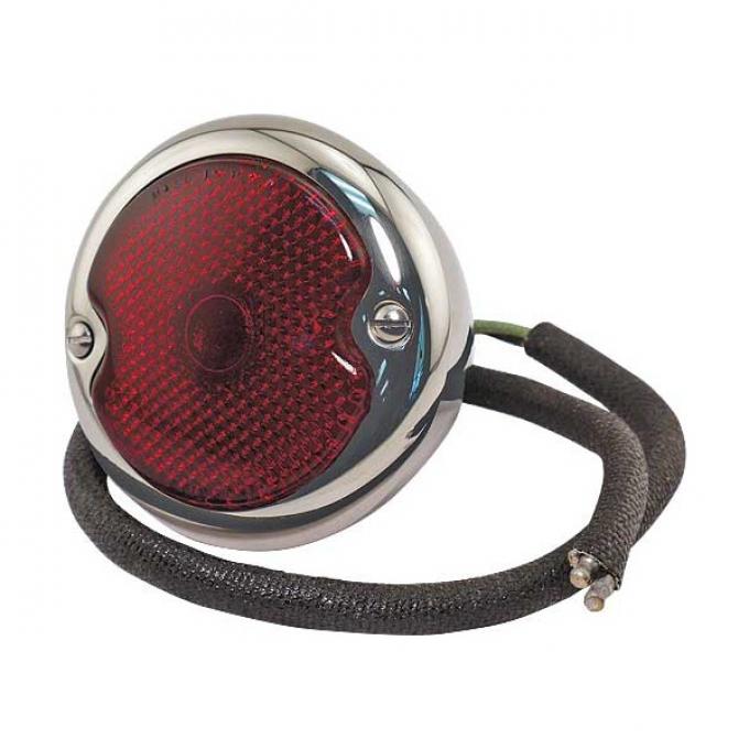 Tail Light Assembly - Ford 1933-36 Passenger - Red Lens - 6& 12 Volt Bulbs - Right