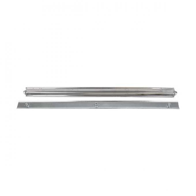 Windshield Division Bar - Stainless Steel - With Inner Backing Plate - Ford