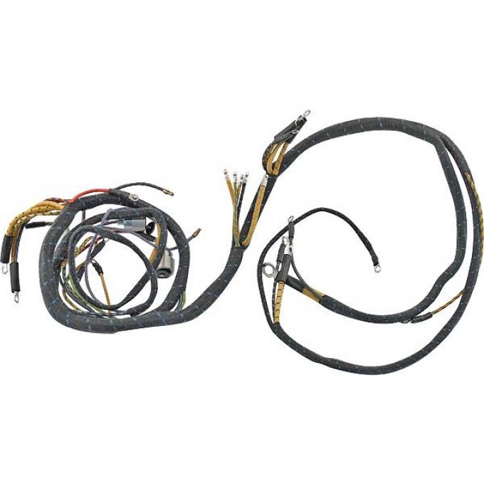 Cowl Dash Wiring Harness - With Voltage Gauge - 2 Brush Generator - Ford Deluxe Passenger