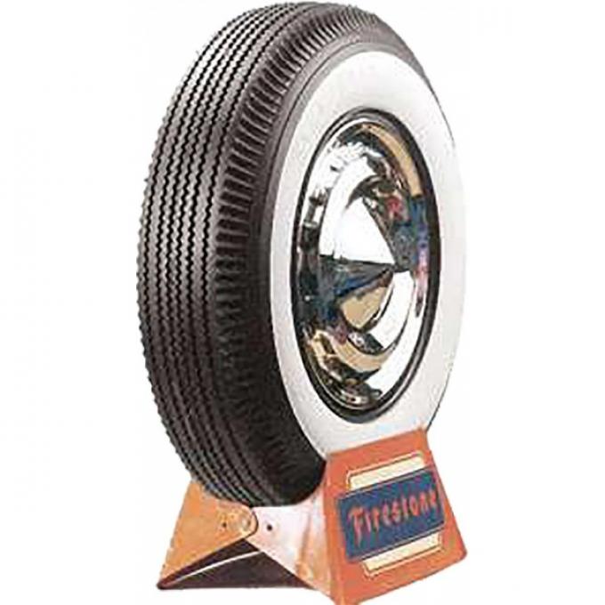 Early Chevy Tire, 6.70 x 15, With 2-11/16'' Wide Whitewall,Firestone Bias, 1949-1954
