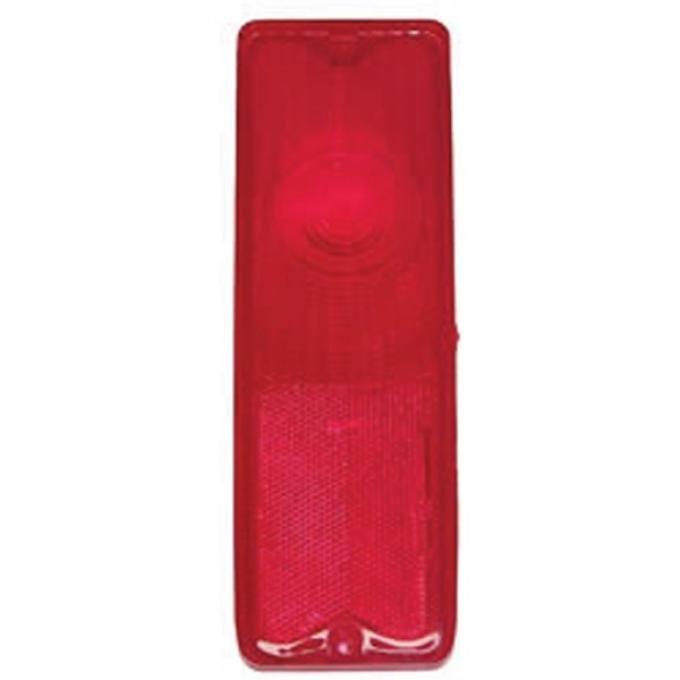 Chevy Truck Taillight Lens, Red, Fleet Side, 1967-1972