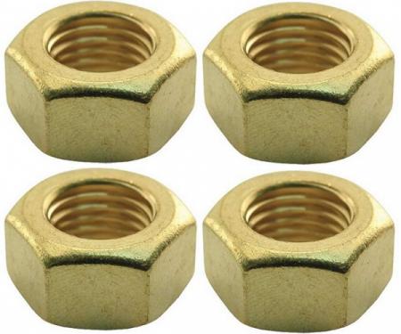 Exhaust Manifold Stud Nut - Brass - 7/16-20 - Ford FlatheadV8 Except 60 HP - 4 Cylinder Ford Model B
