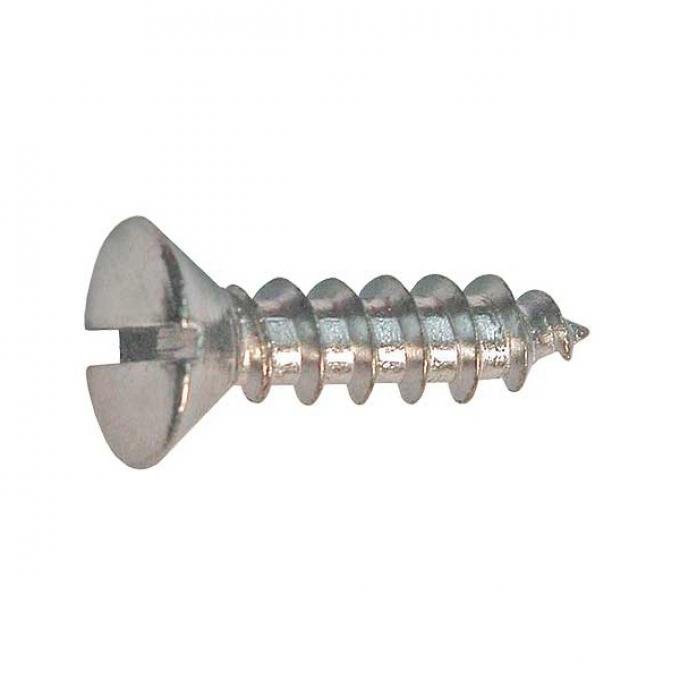 Oval Head Sheet Metal Screw - Slotted - 10 X 3/4