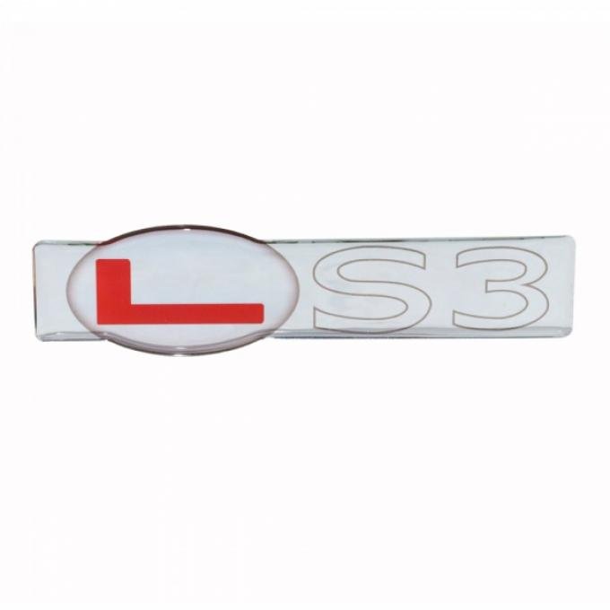 Corvette C6 Domed LS3 Emblem, C5 Z06 Style, 2008-2013