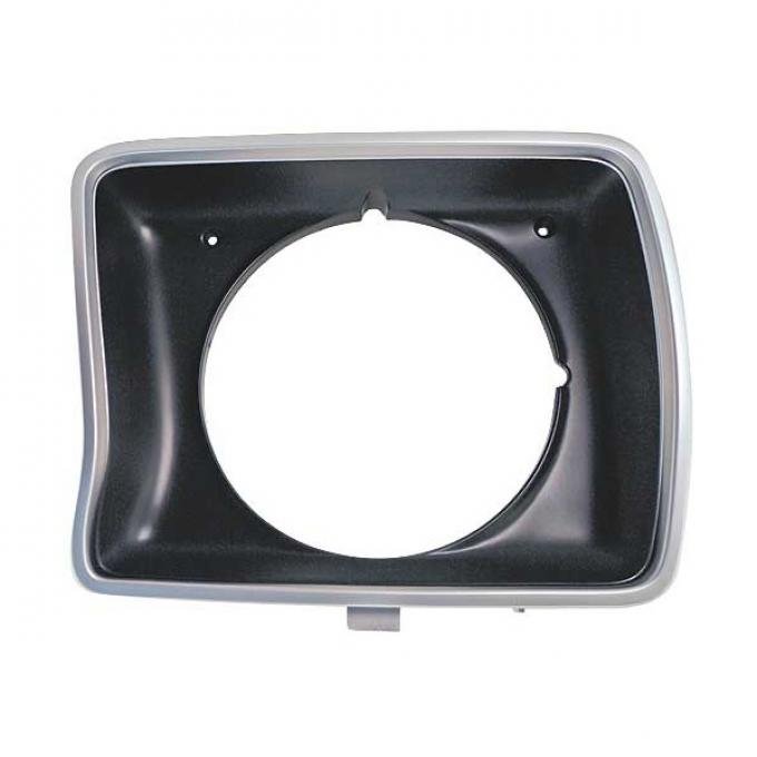 Ford Pickup Truck Headlight Door - Argent & Black - Round Headlights - Left - F100 Thru F350