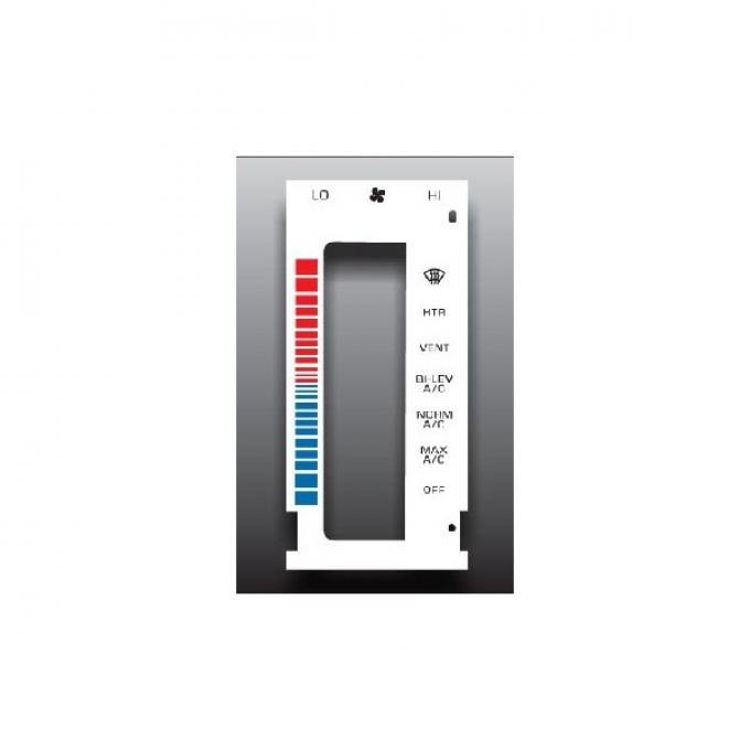 Chevrolet® S10 Blazer,White Face Heater Control Overlay,HVAC,1986..1991