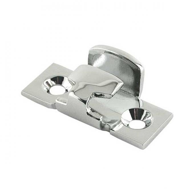 Hood Hinge Bracket - Front Or Rear - Chrome Plated - Stamped Steel - 2-Hole Mounting - Ford Pickup Truck