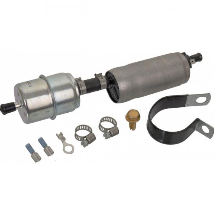 Electric Fuel Pump - 12 Volt - 4-7 Lbs Pressure - Top Quality Carter Brand With In-Line Filter - Ford & Mercury
