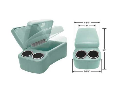 BD Drinkster Seat Console - 17" x 8-1/4" - Aqua