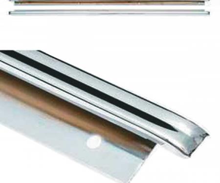 Chevy Truck Door Panel Trim Moldings, Chrome, 1967-1972