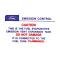 California Emission Expansion Tank Caution Decal