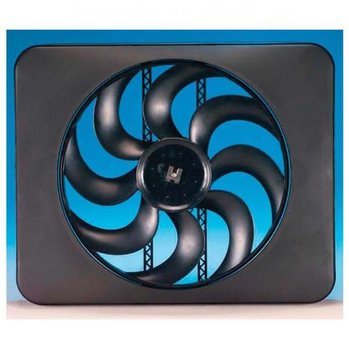 Chevy Cooling Fan Kit, Electric, Universal, Single, 3300 CFM, Black Magic X-Treme, Flex-a-lite, 1955-1957