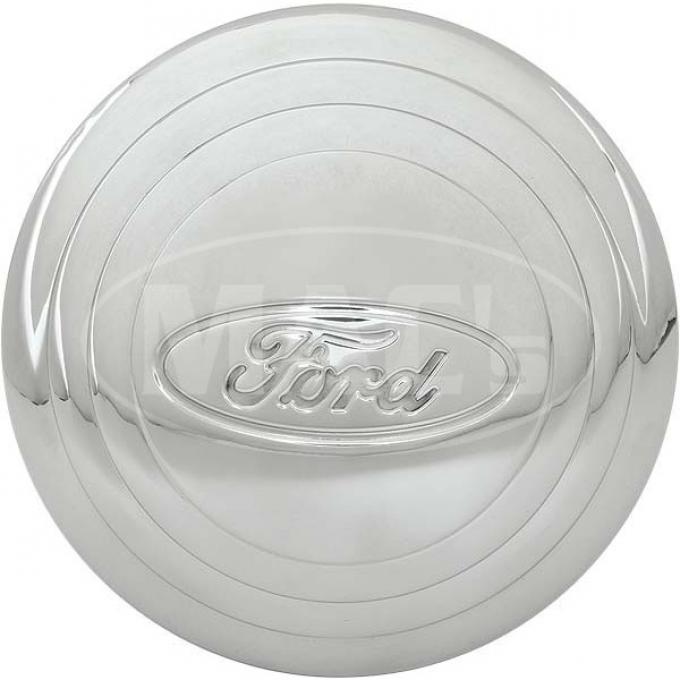 Hub Cap - Ford Embossed - Stainless Steel - 5-3/4 - 4 Cylinder Model B Ford Passenger