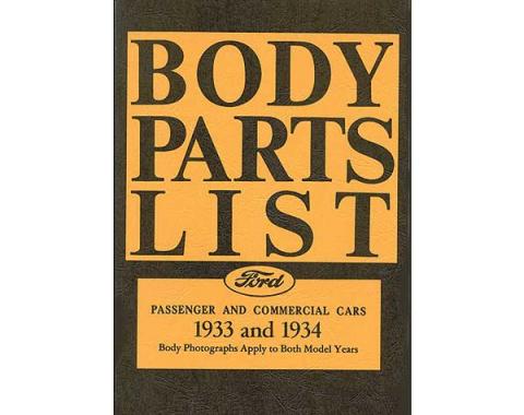 Body Parts List - Ford Passenger & Commercial Cars - 76 Pages