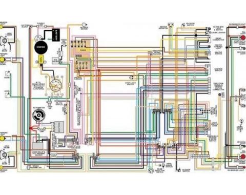 Chevy Truck Color Laminated Wiring Diagram