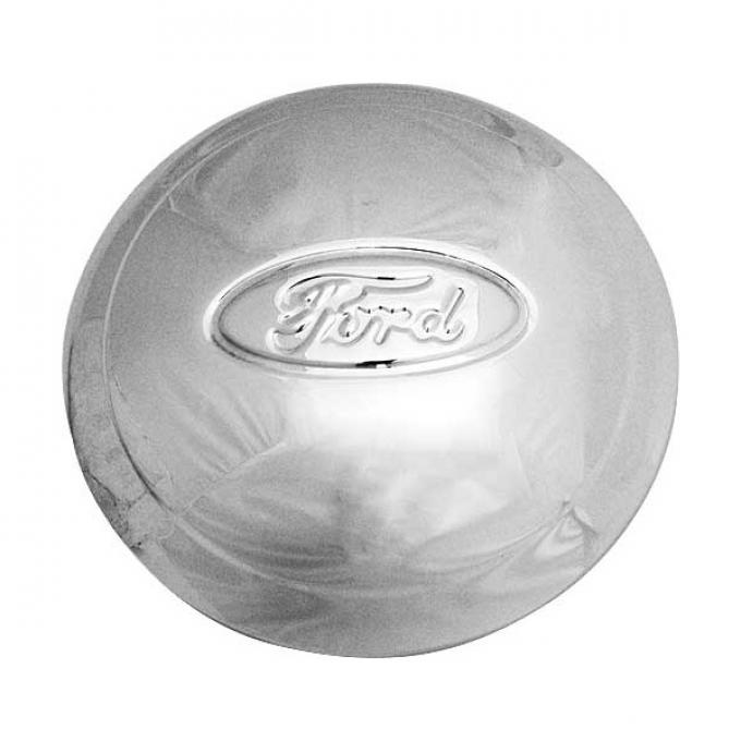 Hub Cap - Ford Embossed - Stainless Steel - 5-3/4 - 4 Cylinder Model B Ford Passenger