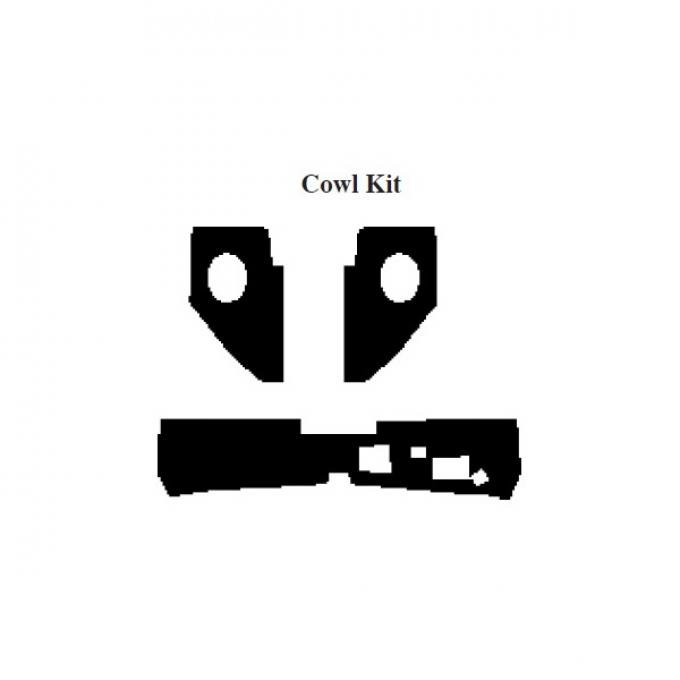 Chevy Insulation, QuietRide, AcoustiShield, Cowl Kit, Blazer, 1967-1972