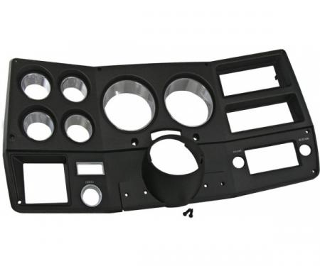 Chevy Or GMC Truck Dash Bezel, Black With Chrome Details, With AC, 1975-1977