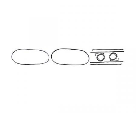 Ford Pickup Truck Cab Weatherstrip Kit - With Chrome