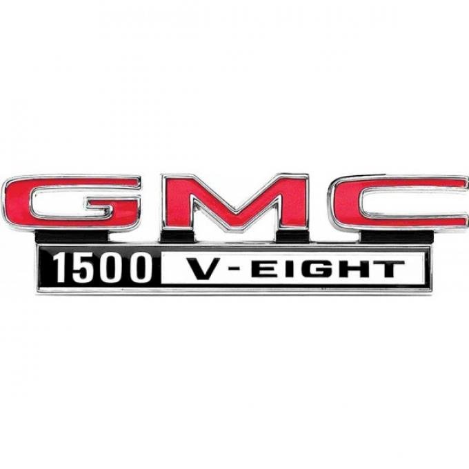 Chevy Or GMC Truck Fender Side Letters "GMC 1500 V-EIGHT", Chrome 1968-1972