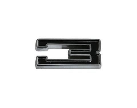 Trim Parts Generic Number, “3”, Black 5185E