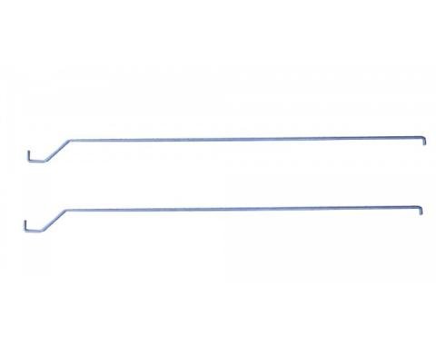 Chevy Wagon Or Sedan Delivery Tailgate Rods, Stainless Steel, 1955-1957