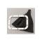 Shifter Boot, Rectangular Floor Mount, With Polished Stainless Ring, Lokar