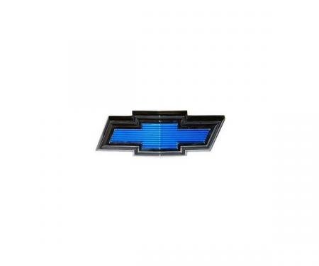 Chevy Truck Grill Emblem, Chrome With Blue Bowtie 1971-1972