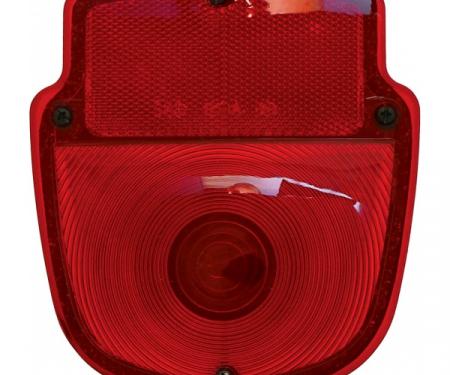 Ford Pickup Truck Tail Light Assembly - Flareside Pickup - Shield Type - Polished Stainless Steel Housing - Left