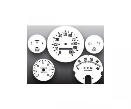 GMC® Suburban White Face Gauge Overlay, 1960-1966