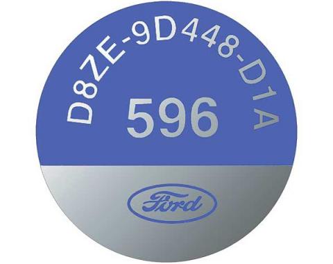 Ford Pickup Truck EGR Valve Decal - D8ZE-9D448D1A