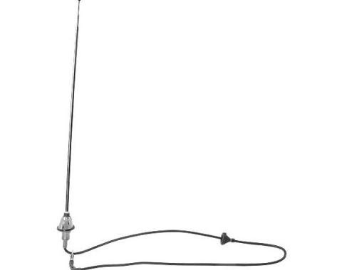 Redline Restomotive® 1964-1972 Ford Car & Truck Radio Antenna Assembly with Round Base