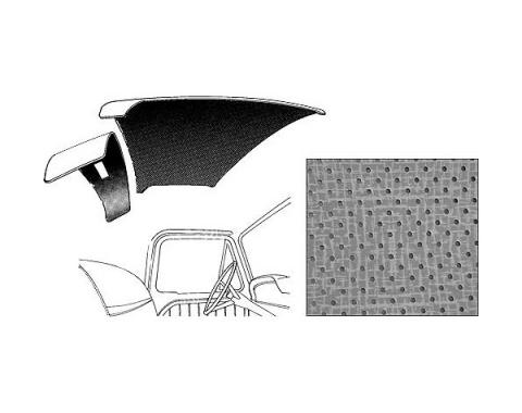 Ford Pickup Truck Headliner Kit - 2 Pieces - Gray Perforated Style With Clips - Not For Ford Unibody Pickup