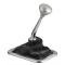 Shifter Boot, Deluxe Top Rectangular, Brushed Aluminum Sliding Bezel, Lokar, For Any Length Shifter