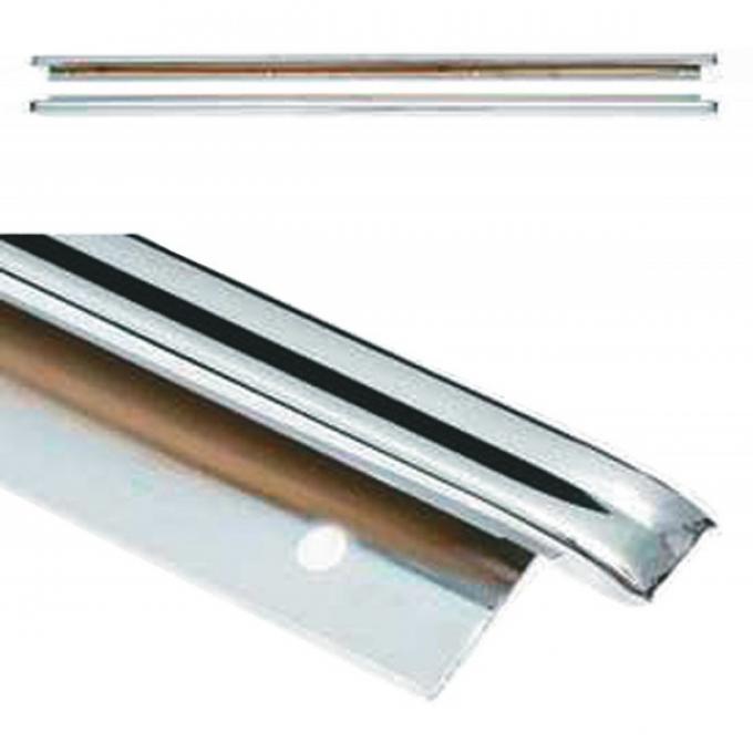 Chevy Truck Door Panel Trim Moldings, Chrome, 1967-1972