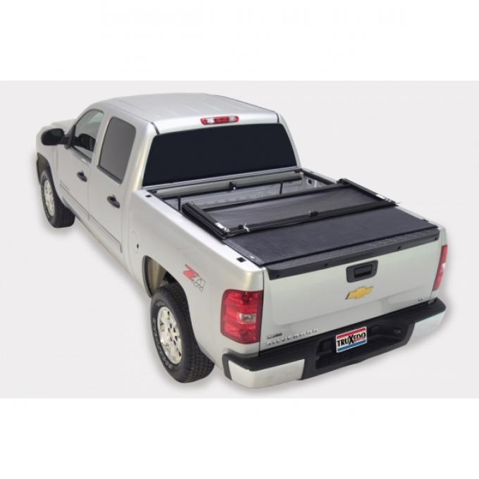 Truxedo Deuce Tonneau Bed Cover, Chevy Or GMC Truck, 8' Bed, Dually With Bed Caps, Black, 2007-2013