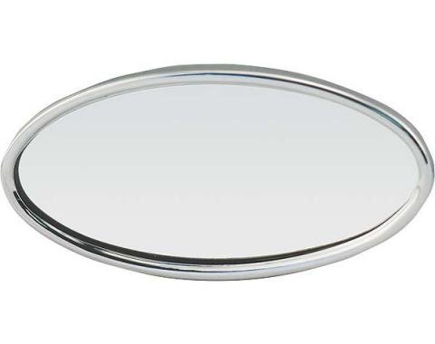 Inside Rear View Mirror - Oval Head - Polished Stainless Steel - Ford Passenger