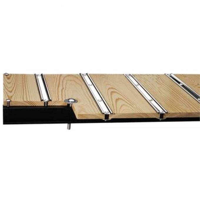 Chevy Truck Bed Flooring, Short Bed, Fleet Side, Pine, WithStandard Mounting Holes, 1963-1966
